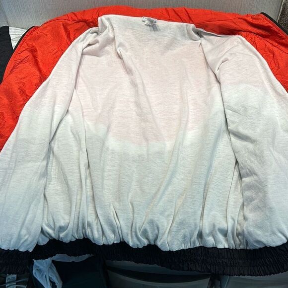 Vtg Sprint Windbreaker Jacket Sz M Black Red White Blue 80s 90s Track Colorblock - Picture 7 of 10